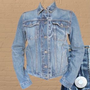 Icon Denim Jacket | Gap | 100% Cotton |Saddle Blue